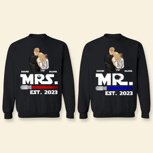 Couple Love Stars 02QHDT011223HH Personalized Couple Matching Sweatshirt - Shirts - GoDuckee
