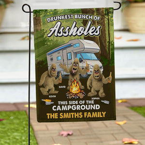 Drunkest Bunch Of Assholes, Personalized Flag, Drinkers Gifts 07HUDT231223 - Flag - GoDuckee