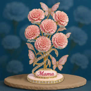 Personalized Gifts For Mom Plaque 01tgdt150425 Carnation Flower - Shaped Plaques - GoDuckee