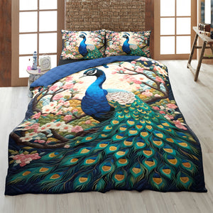 Personalized Gifts For Peacock Quilt Bed Set 04huti210125 - Blanket - GoDuckee