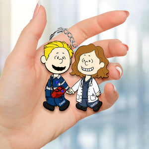 Personalized Gifts For Couple Keychain, Custom Job Costume 01qhqn130125hg - Keychains - GoDuckee