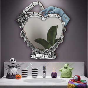 Spooky Couple Personalized Wall Hanging Mirror Gifts For Couple 03OHLU220725 - Mirror - GoDuckee