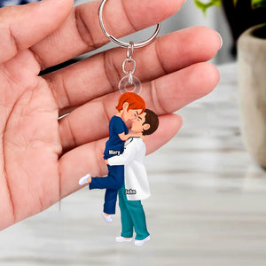 Personalized Gifts For Couple Keychain 05qhtn100125pa Custom Job Costumes - Keychains - GoDuckee