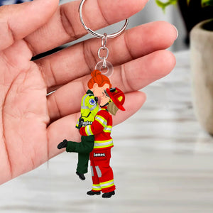 Personalized Gifts For Couple Keychain 05qhtn100125pa Custom Job Costumes - Keychains - GoDuckee