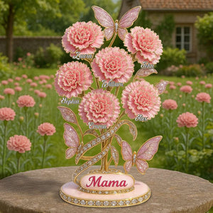 Personalized Gifts For Mom Plaque 01tgdt150425 Carnation Flower - Shaped Plaques - GoDuckee