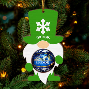 Kids Christmas Chocolate Holder-Personalized Wood Ornament- Gift For Kids- Christmas Ornament - Ornament - GoDuckee