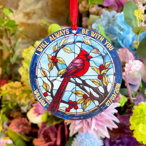 I Will Always Be With You, Gift For Family, Personalized Acrylic Ornament, Bird Suncatcher Ornament, Christmas Gift - Ornament - GoDuckee