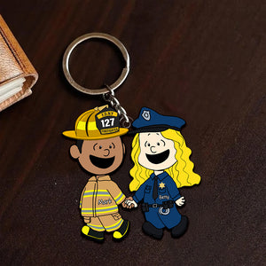 Personalized Gifts For Couple Keychain, Custom Job Costume 01qhqn130125hg - Keychains - GoDuckee