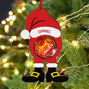 Kids Christmas Chocolate Holder-Personalized Wood Ornament- Gift For Kids- Christmas Ornament - Ornament - GoDuckee