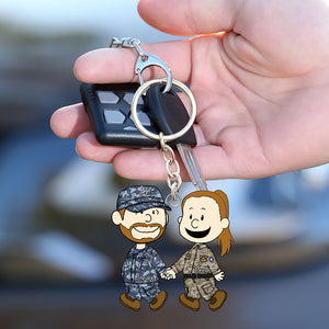 Personalized Gifts For Couple Keychain, Custom Job Costume 01qhqn130125hg - Keychains - GoDuckee