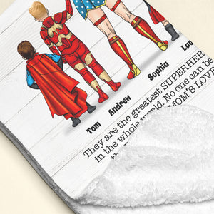Power Mom Blanket 08HUDT030523TM Personalized Family Blanket - Blanket - GoDuckee