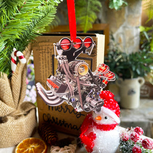 Dragster V8 Engine - Drag Racing Ornament, Christmas Gift For Drag Racer - Ornament - GoDuckee