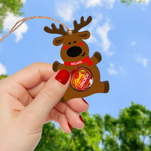 Kids Christmas Chocolate Holder-Personalized Wood Ornament- Gift For Kids- Christmas Ornament - Ornament - GoDuckee