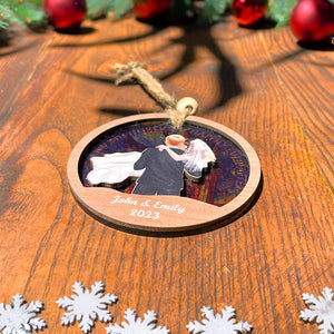 And They Lived Happily Ever After, Couple Gift, Personalized Ornament, Couple Suncatcher Ornament, Chirstmas Gift - Ornament - GoDuckee