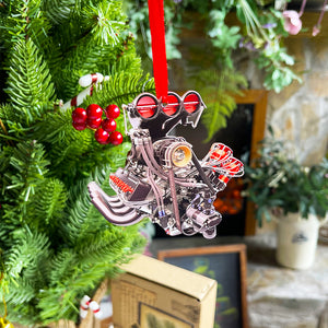 Dragster V8 Engine - Drag Racing Ornament, Christmas Gift For Drag Racer - Ornament - GoDuckee