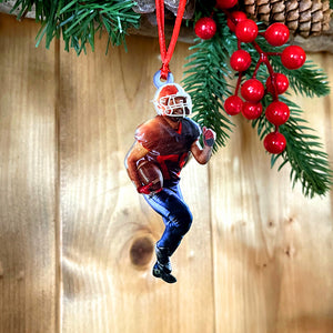 Personalized Custom Photo Ornament, Christmas Gift For Football Lover - Ornament - GoDuckee