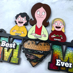 Personalized Gifts For Mom Suncatcher Ornament 04ohtn120225hg Best Mom Ever - Ornament - GoDuckee