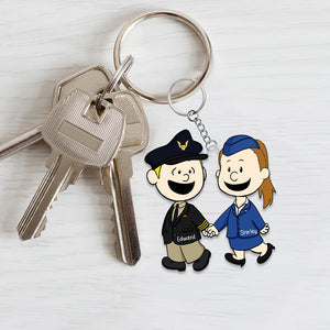 Personalized Gifts For Couple Keychain, Custom Job Costume 01qhqn130125hg - Keychains - GoDuckee