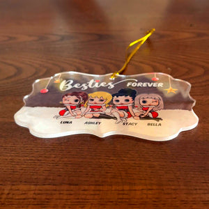 Bestie Forever, Gift For Bestie, Personalized Medallion Ornament, Best Friends Ornament, Christmas Gift 04HUHU280723HH - Ornament - GoDuckee