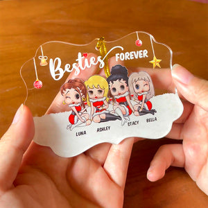 Bestie Forever, Gift For Bestie, Personalized Medallion Ornament, Best Friends Ornament, Christmas Gift 04HUHU280723HH - Ornament - GoDuckee