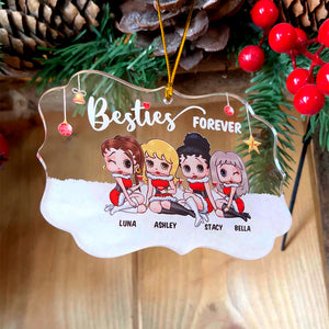 Bestie Forever, Gift For Bestie, Personalized Medallion Ornament, Best Friends Ornament, Christmas Gift 04HUHU280723HH - Ornament - GoDuckee