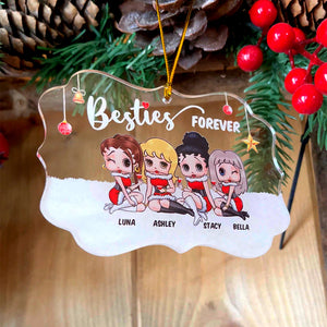 Bestie Forever, Gift For Bestie, Personalized Medallion Ornament, Best Friends Ornament, Christmas Gift 04HUHU280723HH - Ornament - GoDuckee