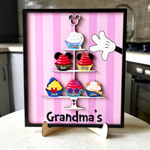 Personalized Gifts For Grandma Wood Sign 04qhtn170224qnpa Cartoon Cupcakes - Wood Signs - GoDuckee