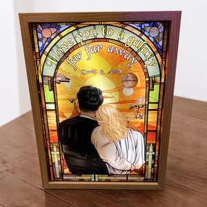 Personalized Gifts For Couple Light Picture Frame I Love You To A Galaxy 03QHPU211223HH - Poster & Canvas - GoDuckee