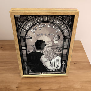 Personalized Gifts For Couple Light Picture Frame I Love You To A Galaxy 03QHPU211223HH - Poster & Canvas - GoDuckee