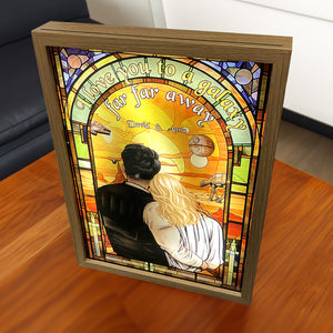 Personalized Gifts For Couple Light Picture Frame I Love You To A Galaxy 03QHPU211223HH - Poster & Canvas - GoDuckee