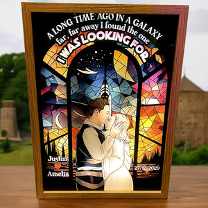 A Long Time Ago In A Galaxy, Couple Gift, Personnalized Light Picture Frame, Kissing Couple Light Frame 04KAHN191223TM - Poster & Canvas - GoDuckee