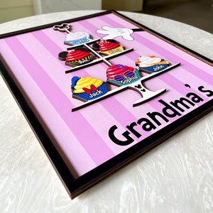 Personalized Gifts For Grandma Wood Sign 04qhtn170224qnpa Cartoon Cupcakes - Wood Signs - GoDuckee