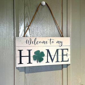 Seasonal Door Hanger - Welcome To My Home - Welcome Wooden Sign 01cr-110823 - Wood Sign - GoDuckee