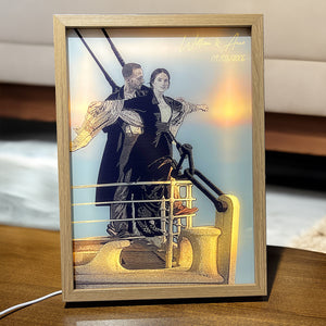 Romantic Couple 02HUDT171123 Personalized Light Picture Frame, Gifts For Him Gifts For Her - Poster & Canvas - GoDuckee