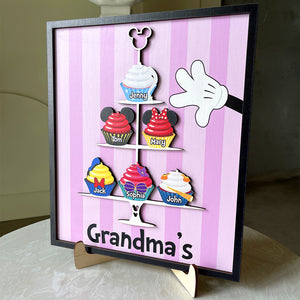 Personalized Gifts For Grandma Wood Sign 04qhtn170224qnpa Cartoon Cupcakes - Wood Signs - GoDuckee