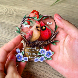 I Have Found The One Whom My Soul Love, Cardinalis Couple Mix Ornament Christmas Gift - Ornament - GoDuckee