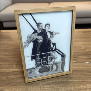 Romantic Couple 02HUDT171123 Personalized Light Picture Frame, Gifts For Him Gifts For Her - Poster & Canvas - GoDuckee