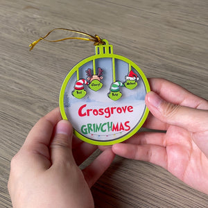 Christmas Family Greenmas Personalized 2 Layer Mixed Ornament - Ornament - GoDuckee