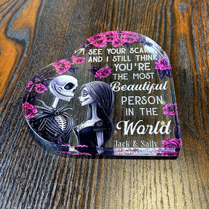 Personalized Gifts For Couple Plaque You're The Most Beautiful Person 02kaqn141223 - Shaped Plaques - GoDuckee