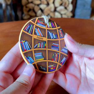 Bookshelves- Book Lovers, Personalized Ornament, Gifts For Book Lover - Ornament - GoDuckee