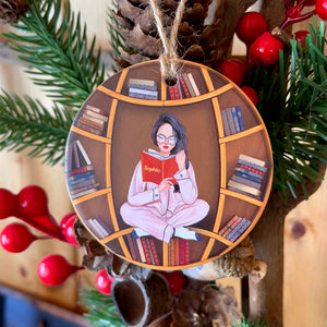 Girl Book Lovers, Personalized Ornament, Gifts For Book Lover - Ornament - GoDuckee