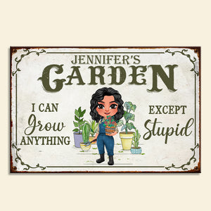 I Can Grow Anything, Gift For Farmer, Personalized Metal Sign, Gardening Lover Metal Sign - Metal Wall Art - GoDuckee