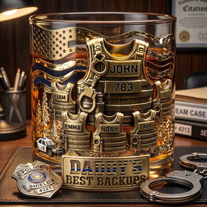 Legendary Police Dad Round Glass, Personalized Gifts For Police Officer, Sheriff, Captain Dad 04qhlu270526 - Glass - GoDuckee