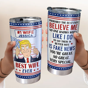 Personalized Gifts For Couple Tumbler, Terrific Husband & Wife 04qhqn210225hg - Tumbler Cup - GoDuckee