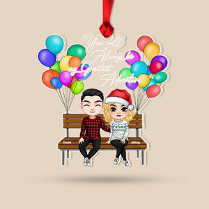 You'll Always Be My Greatest Adventure, Couple Gift, Personalized Acrylic Ornament, Balloon Couple Ornament, Christmas Gift - Ornament - GoDuckee