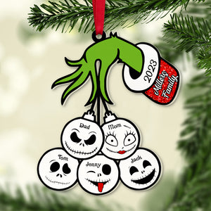Personalized Monster Family Ornament, Christmas Acrylic Ornament -PW-01NATN260923 - Ornament - GoDuckee