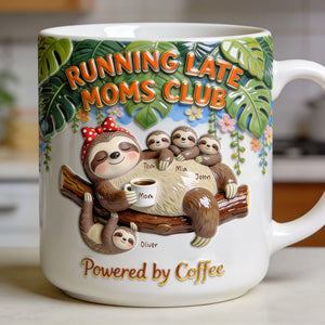 Chill Sloth Mom Coffee Mug - Personalized Gifts For Mom 04pgdt140326 - Coffee Mug - GoDuckee