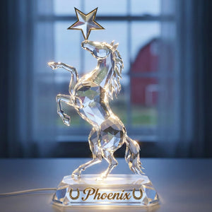 Charming Horse Rear Up Light Box - Personalized Gifts For Horse Lovers 01qhqn251225 - Light Box - GoDuckee