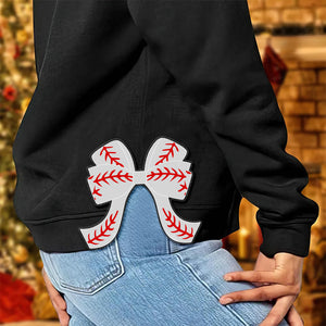 Personalized Gifts For Baseball Lovers Sweatshirt , Embroidered Side Bow 06acqn061124 - Shirts - GoDuckee