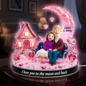 Romantic Couple Acrylic Light Box - Personalized Gifts For Couple 02totn031225 - Light Box - GoDuckee